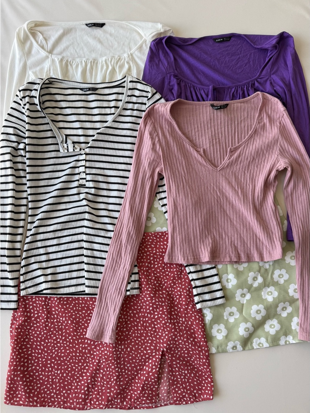SHEIN Size M 6 Piece Bundle Tops & Mini Skirts Y2K